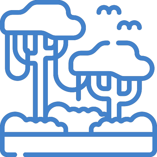 icon dschungel blau
