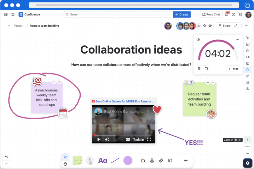 Atlassian Cloud Kollabration, Whiteboard