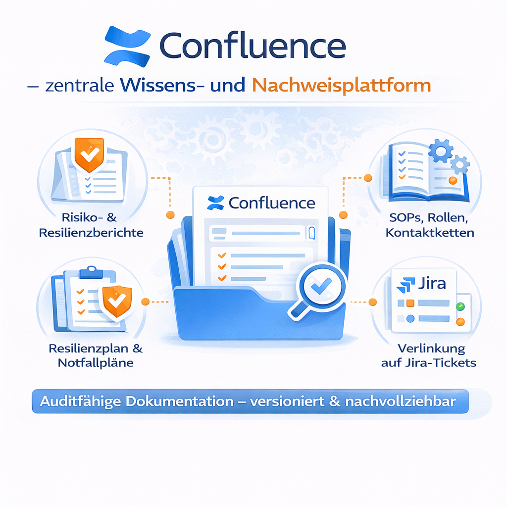 Confluence KRITIS zentrale Wissens- und Nachweisplattform Grafik